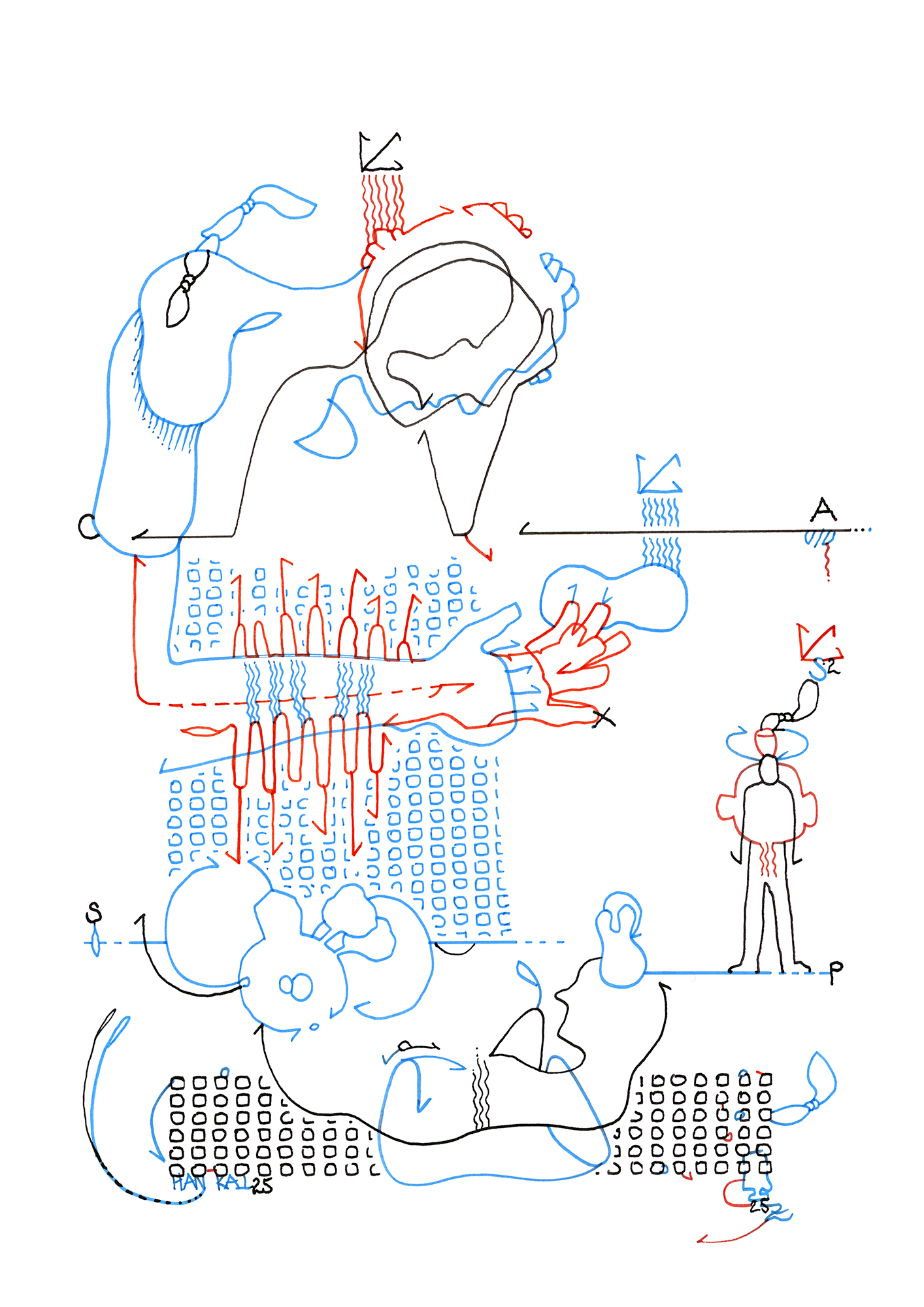 Hannes Kater – Tageszeichnung (Zeichnung/drawing) vom 10.06.2025 (1414 x 2000 Pixel)