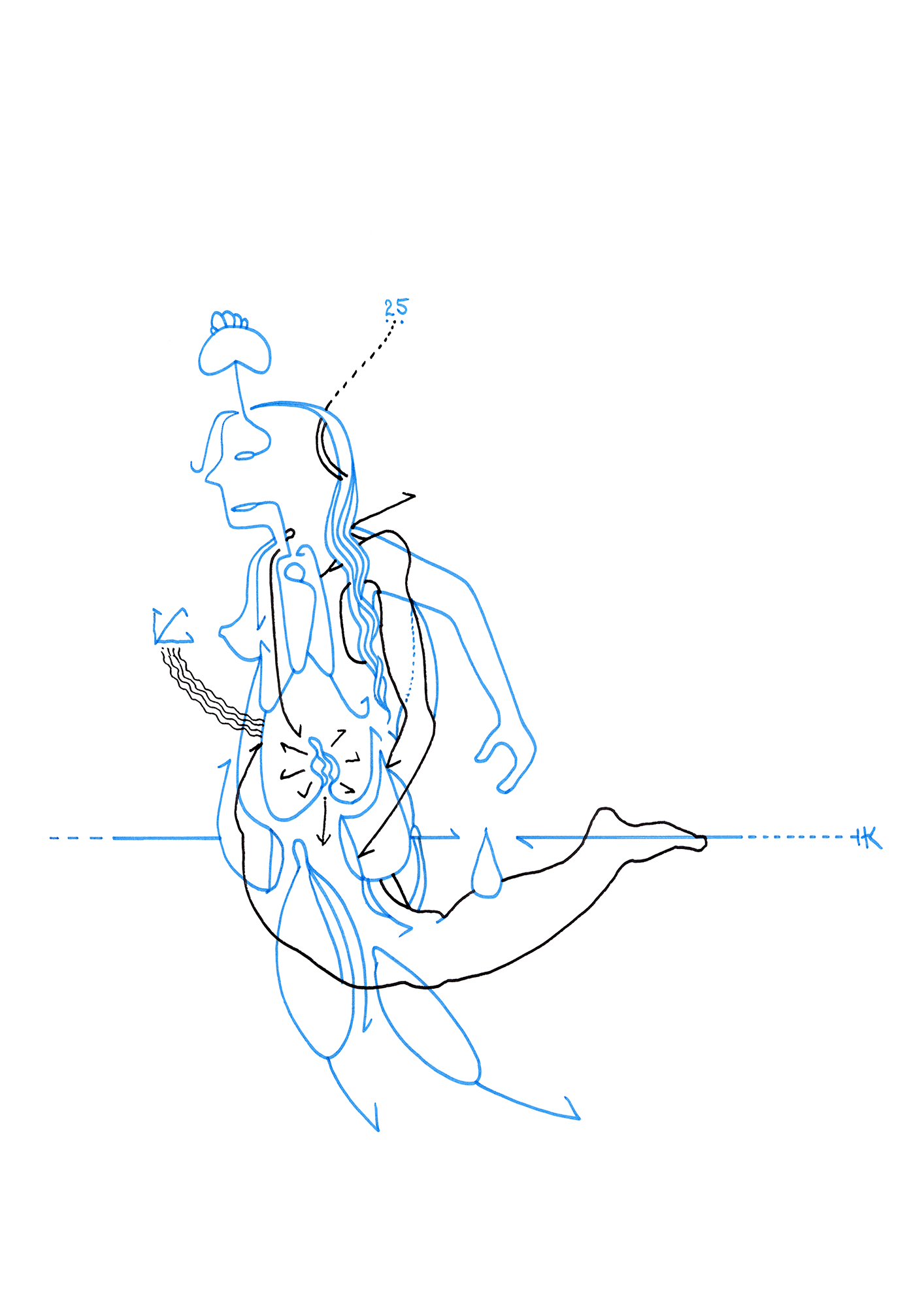 Hannes Kater – Tageszeichnung (Zeichnung/drawing) vom 13.06.2025 (1414 x 2000 Pixel)