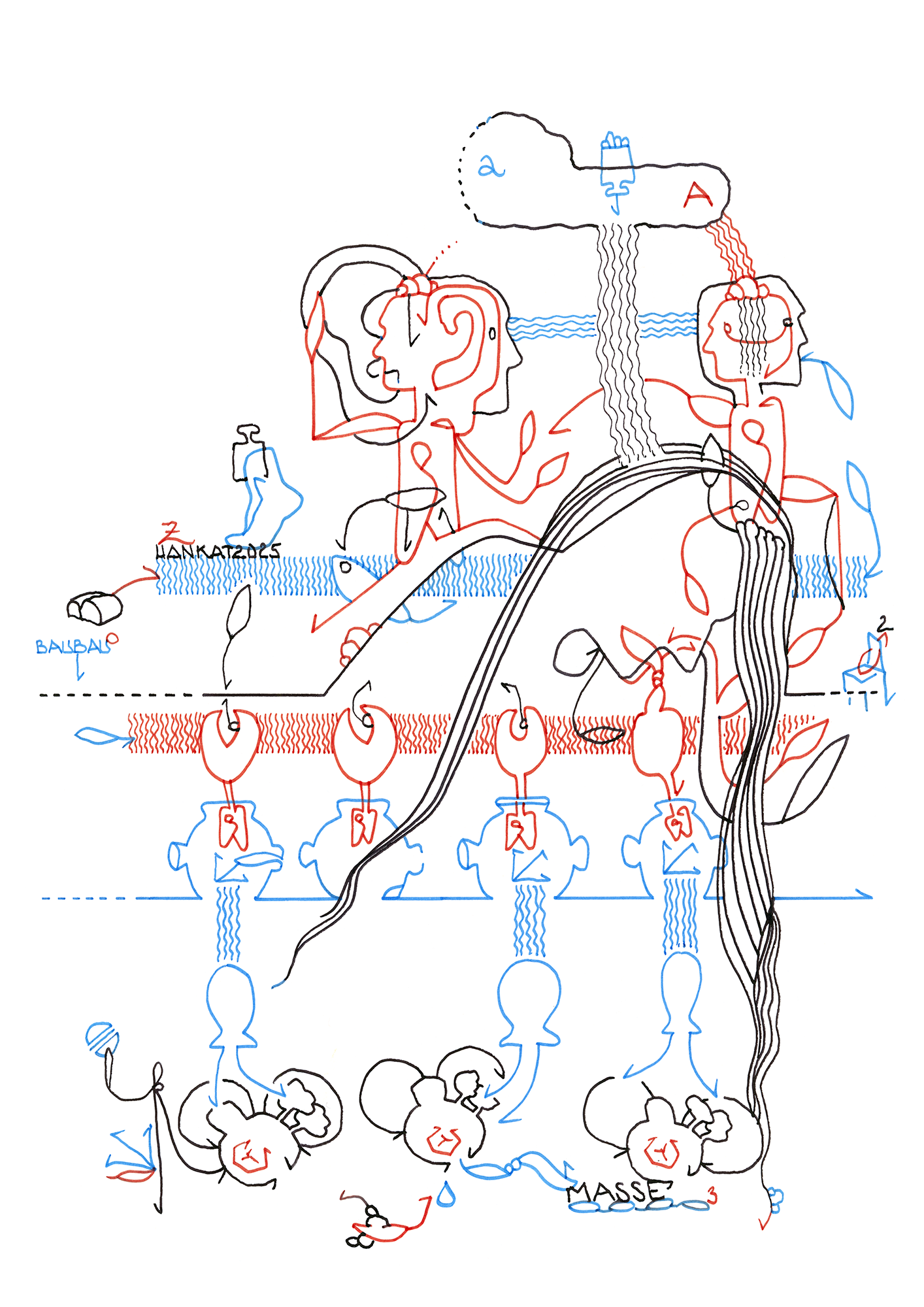 Hannes Kater – Tageszeichnung (Zeichnung/drawing) vom 16.06.2025 (1414 x 2000 Pixel)