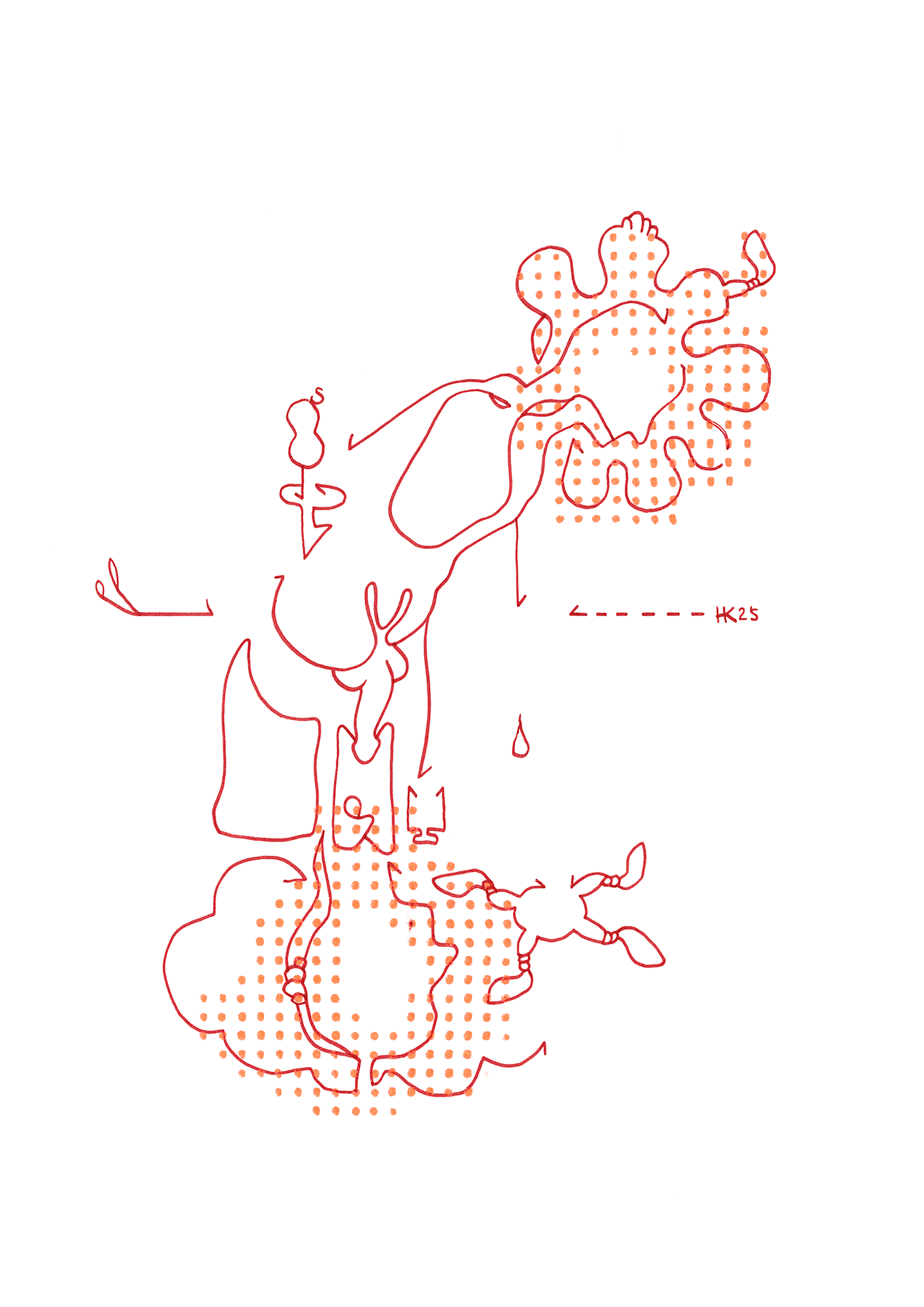 Hannes Kater  Tageszeichnung (Zeichnung/drawing) vom 27.09.2025 (1414 x 2000 Pixel)