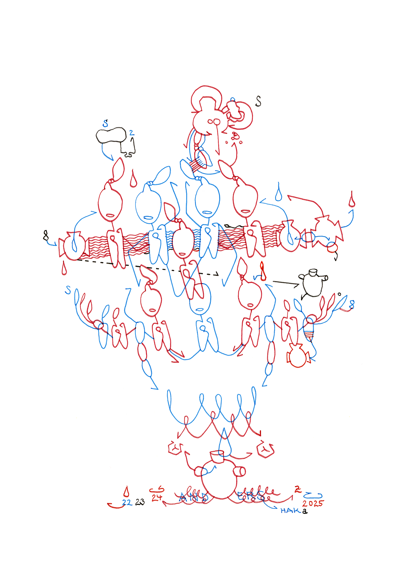 Hannes Kater – Tageszeichnung (Zeichnung/drawing) vom 29.09.2025 (1414 x 2000 Pixel)