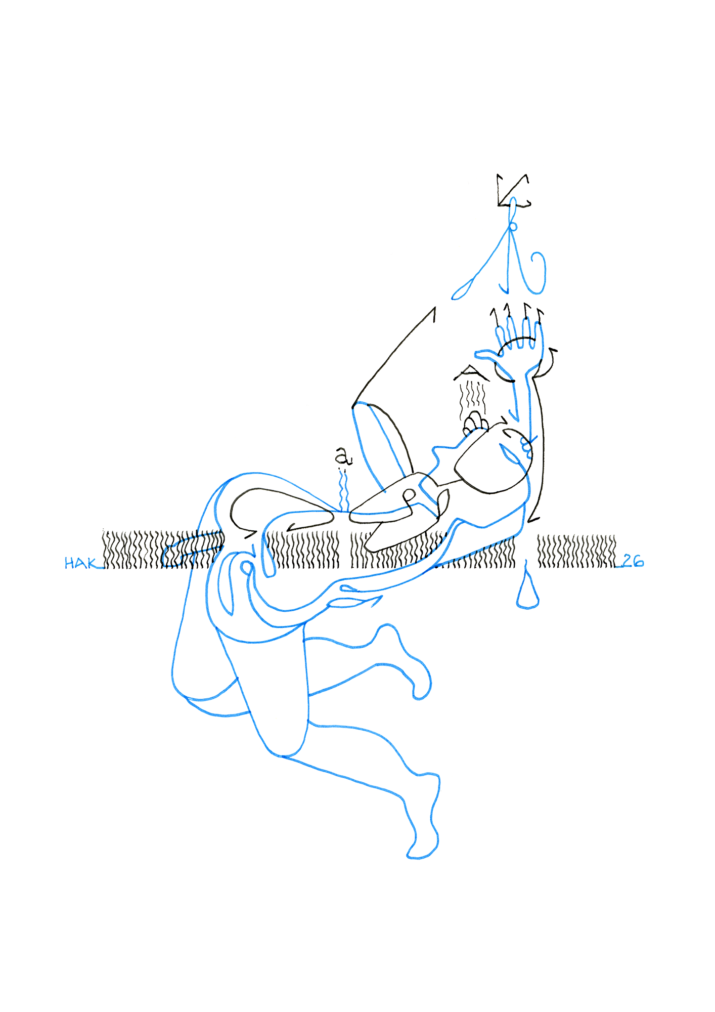 Hannes Kater  Tageszeichnung (Zeichnung/drawing) vom 23.01.2026 (1414 x 2000 Pixel)