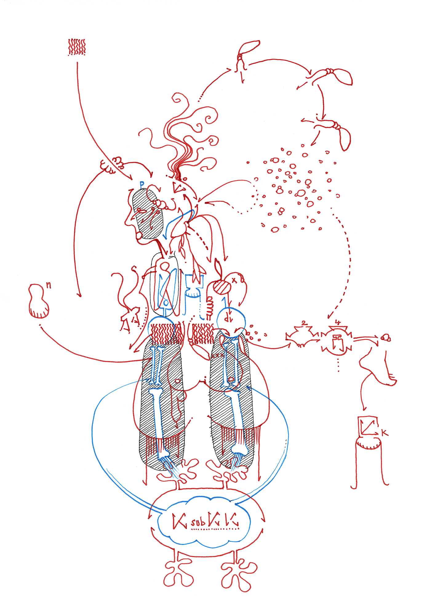 Hannes Kater  Tageszeichnung (Zeichnung/drawing) vom 19.08.2015 (1414 x 2000 Pixel)