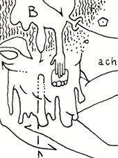 Hannes Kater  Detail einer Zeichnung 2025