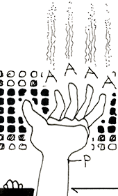 Hannes Kater – Detail einer Zeichnung aus dem März 2025