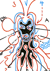 Hannes Kater – Detail einer Zeichnung aus dem März 2025