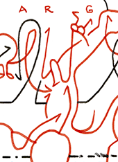 Hannes Kater – Detail einer Zeichnung aus dem März 2025