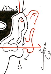 Hannes Kater – Detail einer Zeichnung aus dem Mai 2025