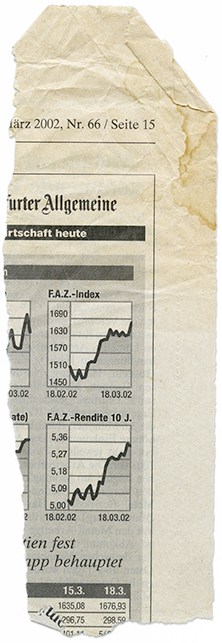 Lesezeichen aus Hannes Katers Exemplar von Michel de Certeaus Kunst des Handelns