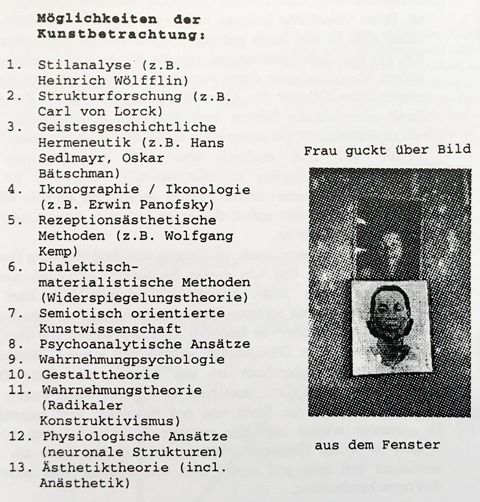 Möglichkeiten der Kunstbetrachtung, Wiedererkennungsmehrwert, 1996, Hannes Kater