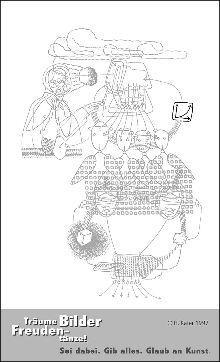Hannes Kater: Auftragskärtchen *09 Bild, Rückseite, Version von 1997