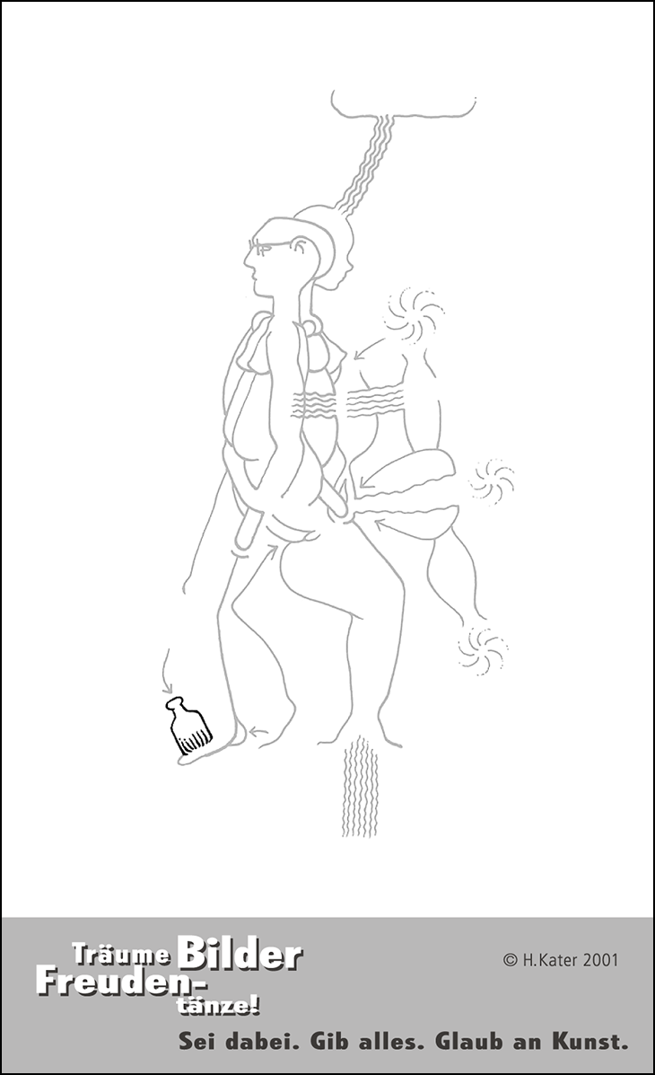 Hannes Kater: Auftragskärtchen *17 Gewicht, Rückseite, Version von 2001